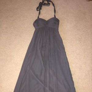 Grey purple brides maid dress